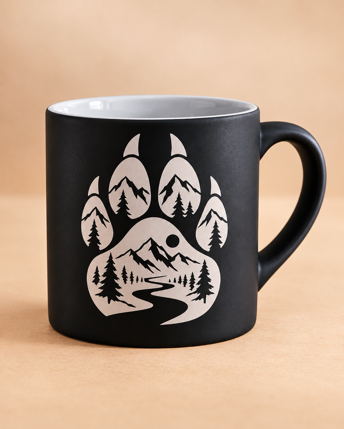 Lasergravierte Tasse 180 ml – Camping, Meer, Berge & Fehmarn