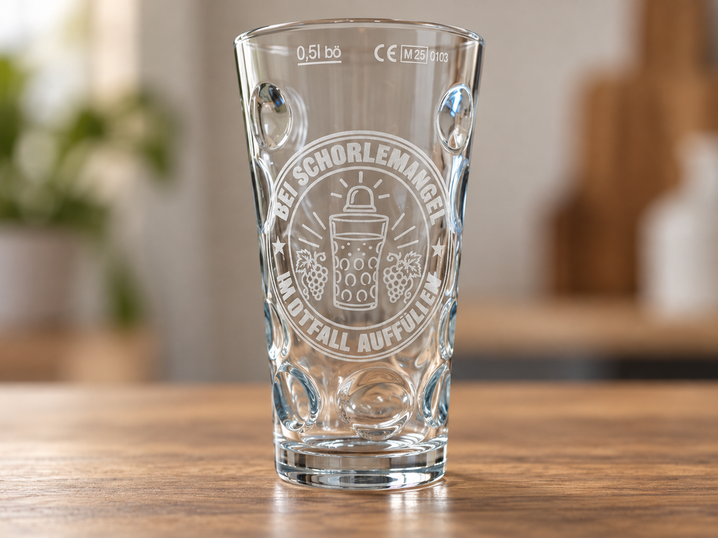 Dubbeglas 0,5 l mit Lasergravur  6 Motive zur Auswahl