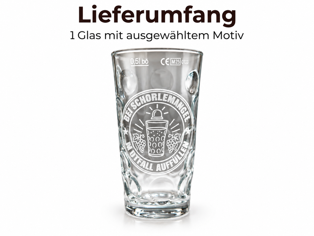 Dubbeglas 0,5 l mit Lasergravur  6 Motive zur Auswahl