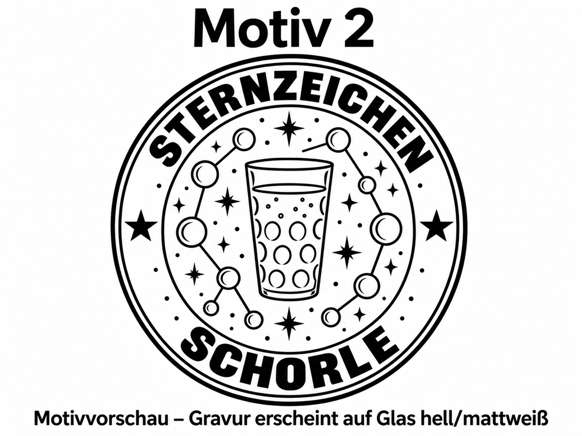 Dubbeglas 0,5 l mit Lasergravur  6 Motive zur Auswahl