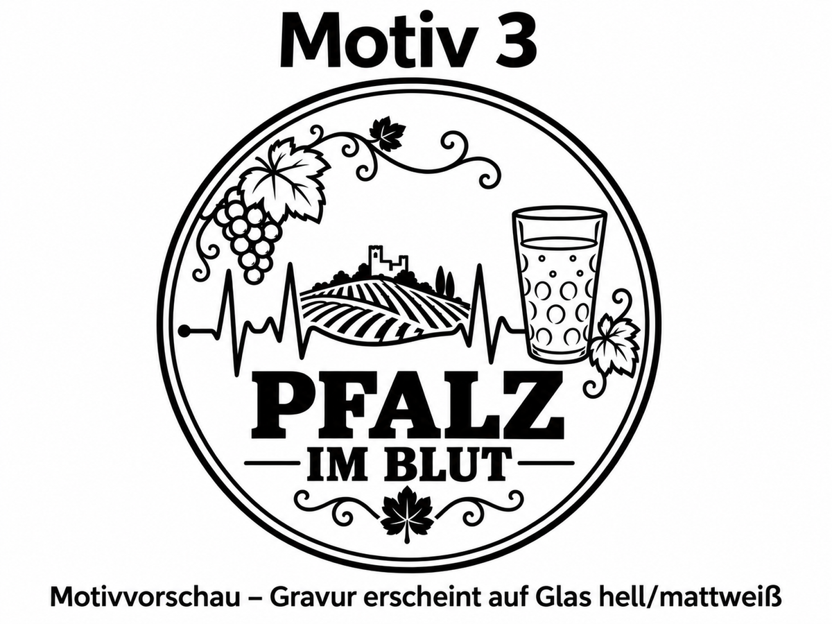 Dubbeglas 0,5 l mit Lasergravur  6 Motive zur Auswahl