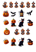 Rub-On Transfersticker Halloween – DIN A4 Motivbogen
