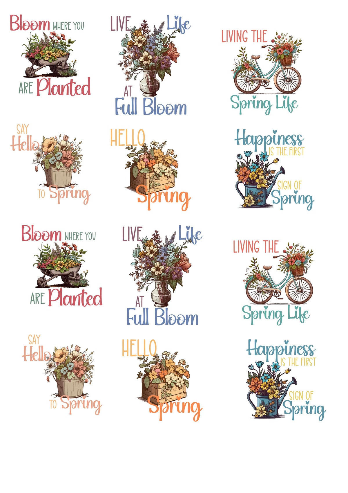 Rub-On Transfersticker Herbstblumen – DIN A4 Motivbogen