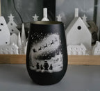 Winter-Windlicht aus Glas mit beidseitiger Lasergravur – Produktfoto 3