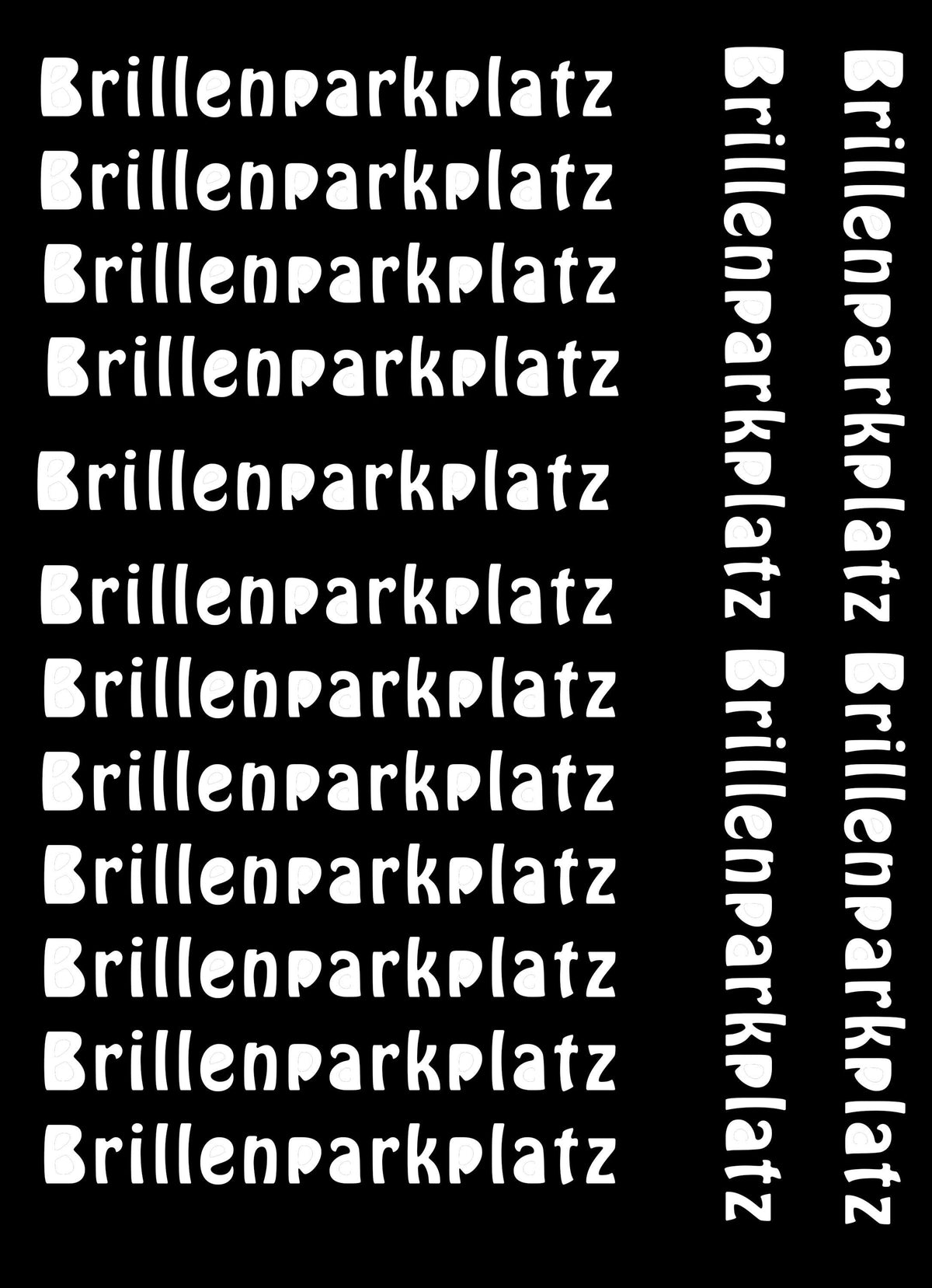 Rub-On Brillenparkplatz – DIN A4 | 6 Motive für Holzklötzchen – Produktbild 6