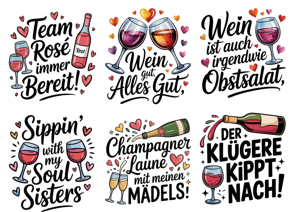 Rub-On Farbige Weinsprüche – 4 Folien zur Auswahl – Produktbild 6
