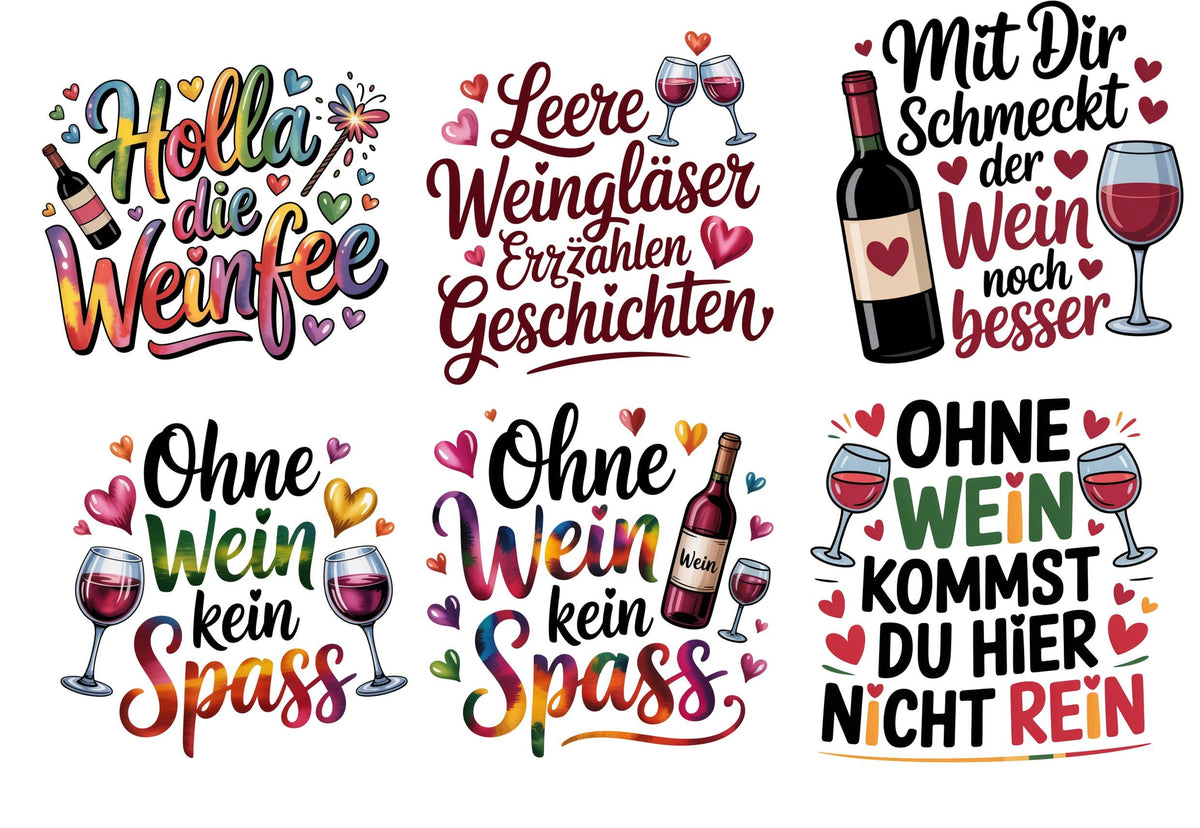Rub-On Farbige Weinsprüche – 4 Folien zur Auswahl – Produktbild 8