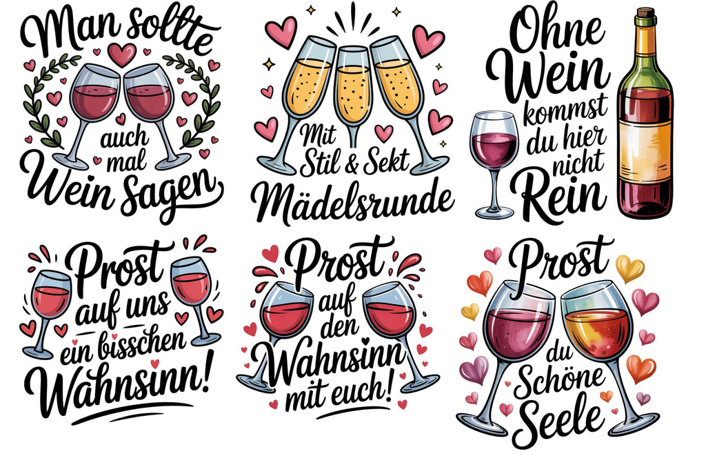 Rub-On Farbige Weinsprüche – 4 Folien zur Auswahl – Produktbild 9