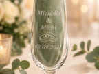 Sektglas 200 ml zur Hochzeit – mit Namen und Datum