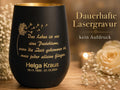 Personalisiertes Trauerlicht aus Glas mit Namensgravur