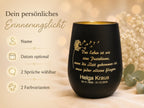 Personalisiertes Trauerlicht aus Glas mit Namensgravur