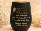 Personalisiertes Trauerlicht aus Glas mit Namensgravur