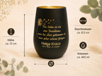 Personalisiertes Trauerlicht aus Glas mit Namensgravur