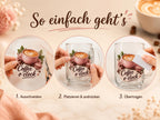Rub-On Motivbogen Kaffee DIN A4 – UV-DTF Kaffeemotive für Tassen, Gläser & Geschenke
