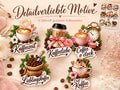 Rub-On Motivbogen Kaffee DIN A4 – UV-DTF Kaffeemotive für Tassen, Gläser & Geschenke