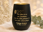 Personalisiertes Trauerlicht aus Glas mit Namensgravur