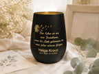 Personalisiertes Trauerlicht aus Glas mit Namensgravur