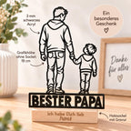 Bester Papa Acryl-Aufsteller – Vater & Sohn mit Wunschgravur – Produktfoto 5