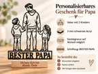 Bester Papa Acryl-Aufsteller – Vater mit 2 Kindern – Produktfoto 5