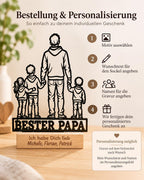 Bester Papa Acryl-Aufsteller – Vater mit 3 Kindern – Produktfoto 5