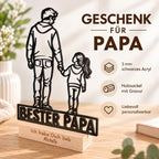 Bester Papa Acryl-Aufsteller – Vater & Tochter mit Wunschgravur – Produktfoto 6