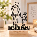 Bester Papa Acryl-Aufsteller – Vater & Sohn mit Wunschgravur – Produktfoto 2
