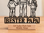 Bester Papa Acryl-Aufsteller – Vater mit 2 Kindern – Produktfoto 2