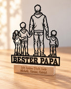 Bester Papa Acryl-Aufsteller – Vater mit 3 Kindern – Produktfoto 6
